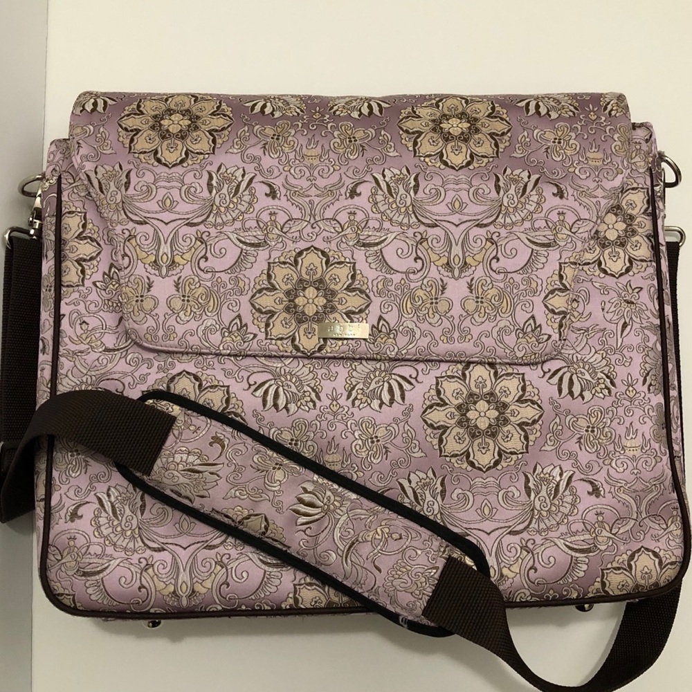 ABBI New York • Laptop briefcase purple/pink print